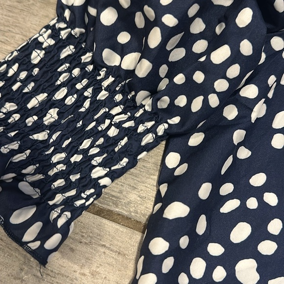 Dalmation Print Navy and White Women’s Blouse XXL - Picture 4 of 4